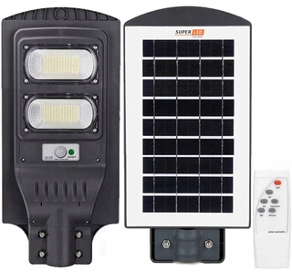Uličná lampa - Pouličné svietidlo 40 W 4000 lm na solárne napájanie